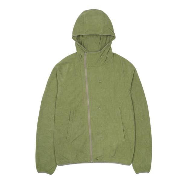 3) 산산기어 버튼 플리스 자켓 그린