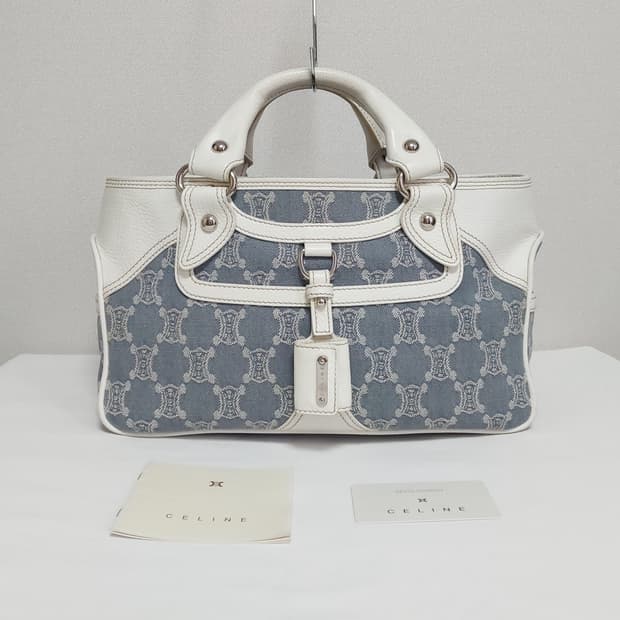 셀린느 화이트 데님 부기백 (정품)