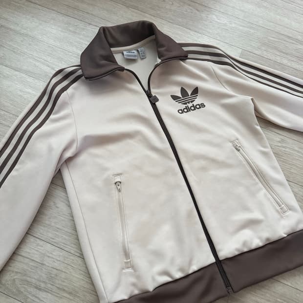 아디다스 베켄바우어 트랙탑 - 원더화이트:트레이스브라운 s