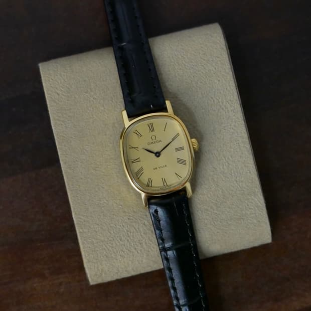 오메가 빈티지 드빌 엘립스 로만 여성용 시계