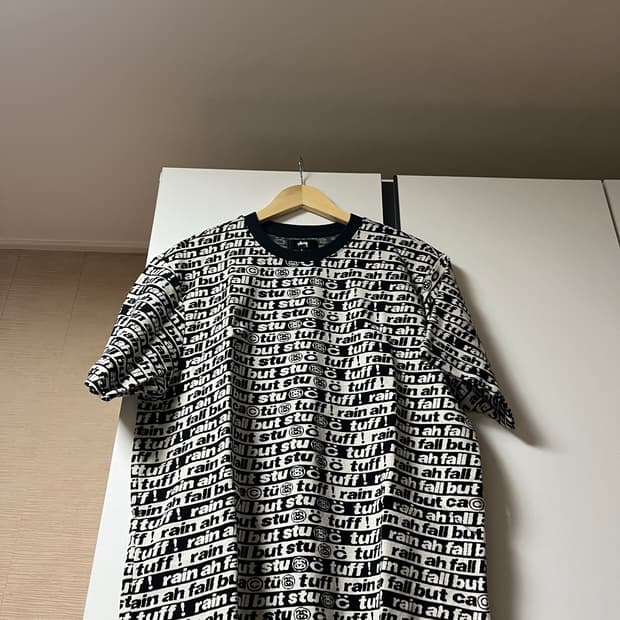 [L] 스투시 CPFM 자카드 크루 스트라이프 반팔 티셔츠