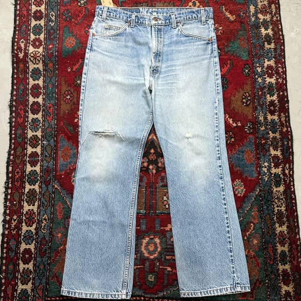 90's 빈티지 리바이스 517 오렌지탭 부츠컷 데님 플레어진