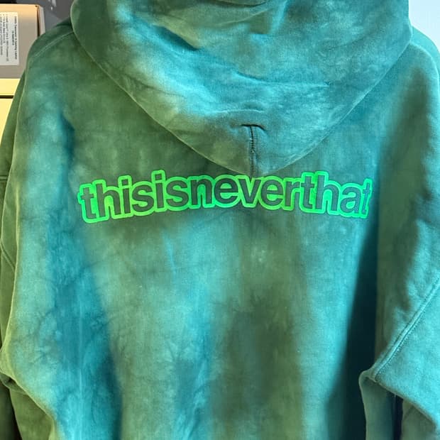 디스이스네버댓 타이다이 워싱 후드티 L