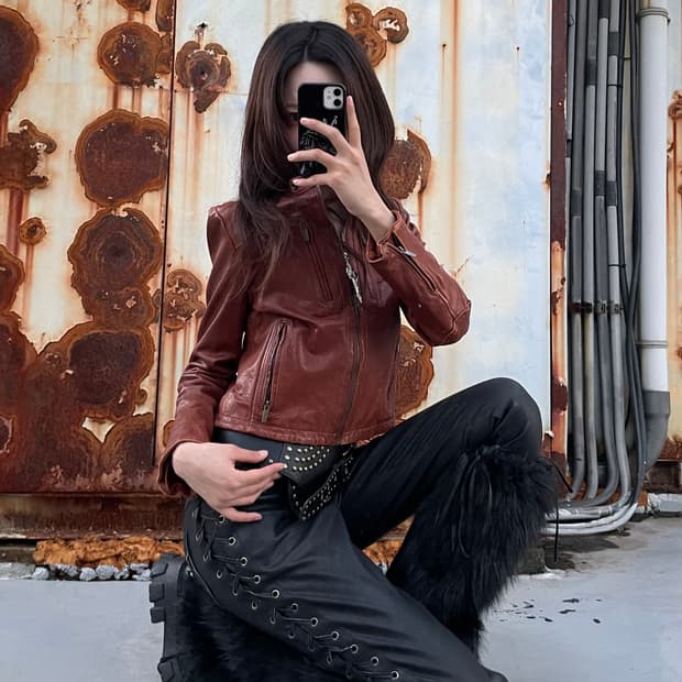 🎸딥 브라운 레더 자켓🎸