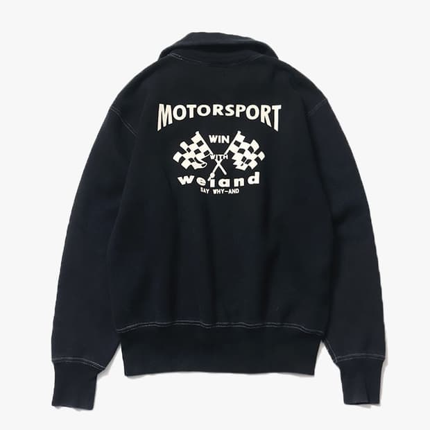 CUSHMAN - MOTORCYCLE HALF ZIP SWEAT