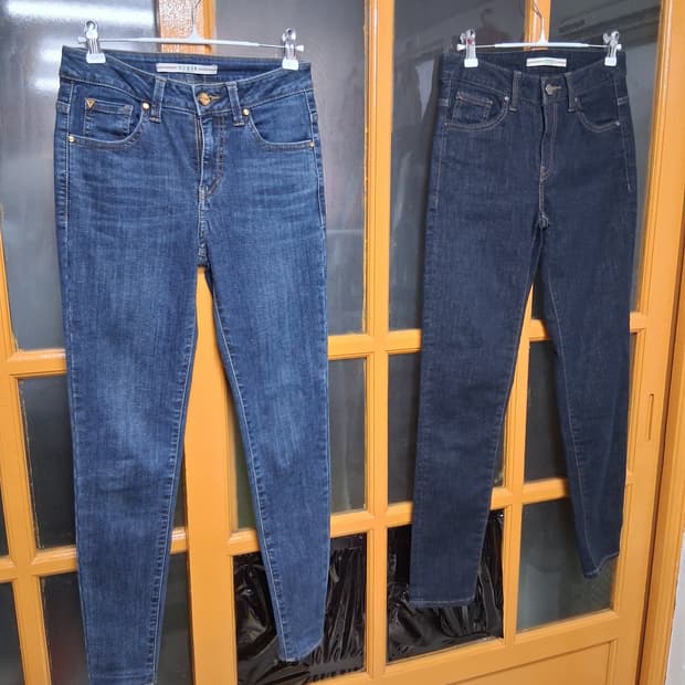 게스 2벌 가격 데님 청바지. 여성25 인치