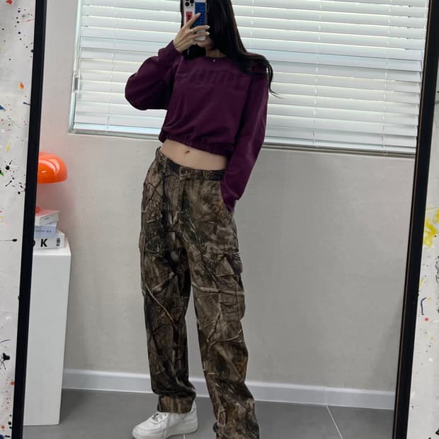 (WOMEN)퓨마 크롭 맨투맨-M1747