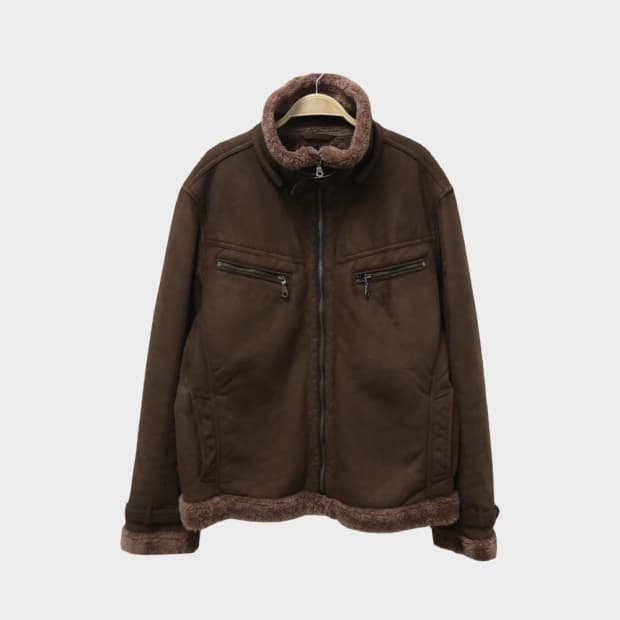 AVAIL BASIC 터틀넥 무스탕 자켓 63626