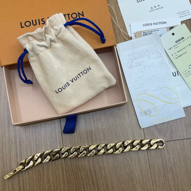 루이비통 체인링크 팔찌 M 금장