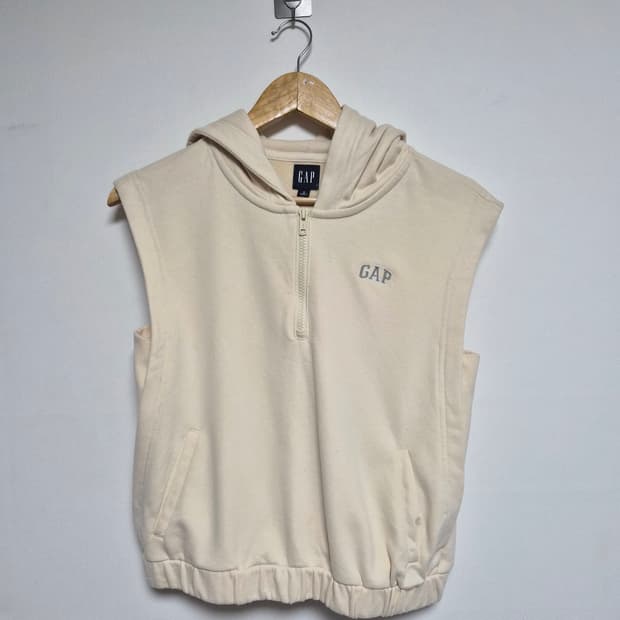 갭Gap 베이지 후드 베스트 S - T154
