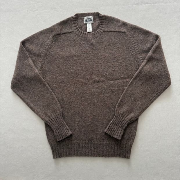 [XL]70s 울리치 퓨어울 멜란지 니트 브라운