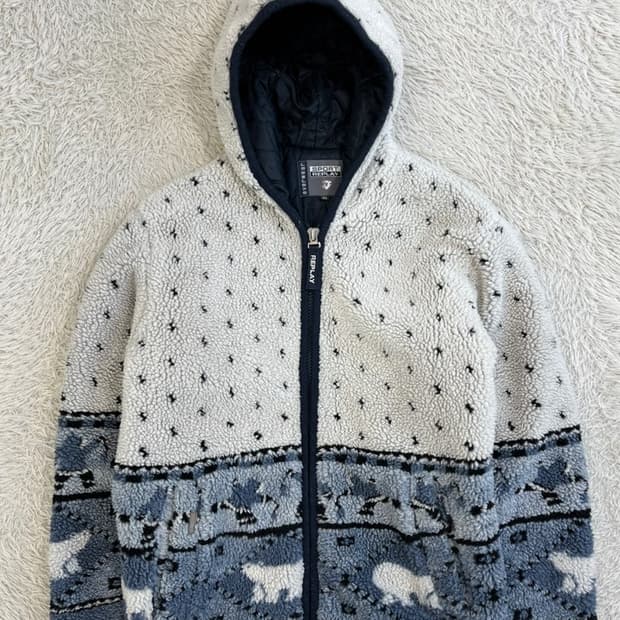 스포츠리플레이 빈티지 후리스 후디 자켓/#2833