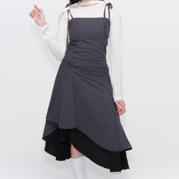 (삽니다) 미세키서울 언발란스 레이어드 원피스 