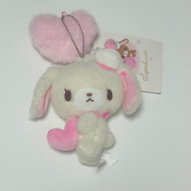 산리오 슈가바니즈 시로우사 헤이세이 마스코트 인형 키링