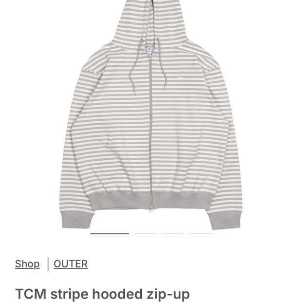더콜디스모먼트 TCM stripe hooded zip-up 