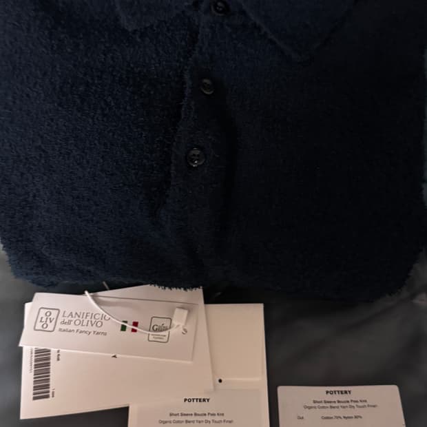 포터리 부클 폴로 니트 네이비 1사이즈