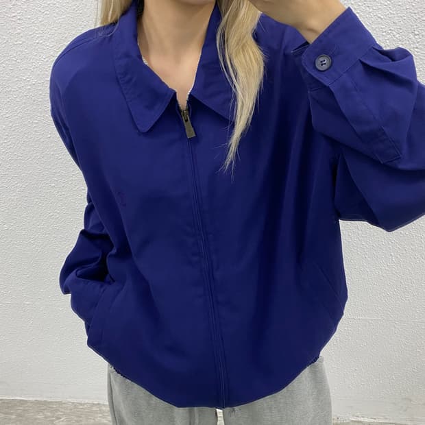 입생로랑 로고 퍼플블루 자켓 100