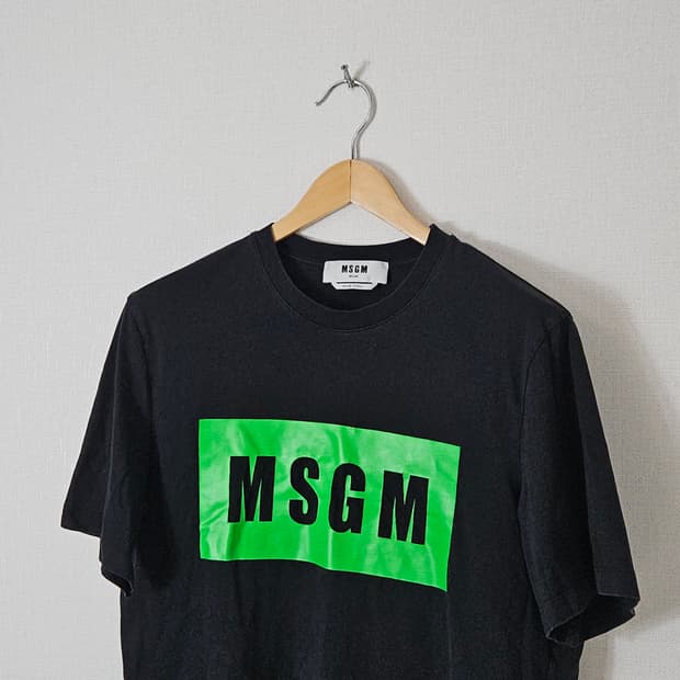 MSGM 엠에스지엠 밀라노 반팔 티셔츠 박스로고 L