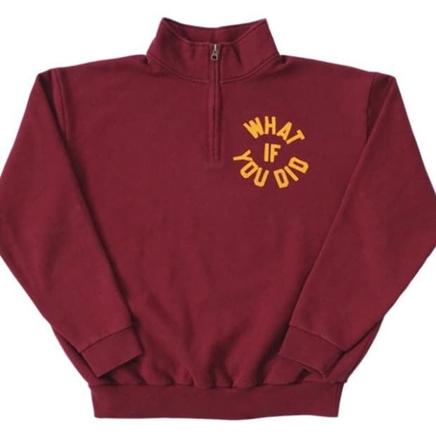 [L] WHAT IF YOU DID 집업 스웻 라지 컬렉트피시스 버건디
