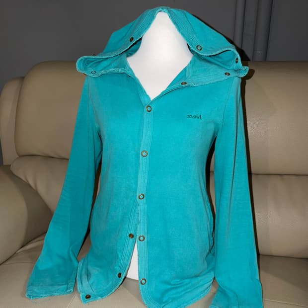 X-girl full snap design mint hoodie
