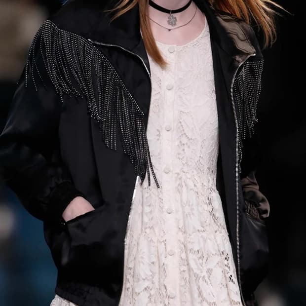 16ss hedi slimane fringed jacket F38