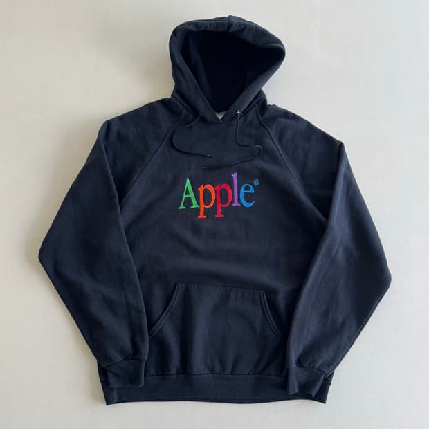 90s 애플 로고 후드티