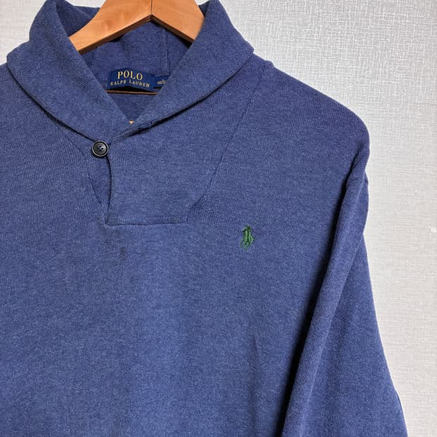 빈티지 폴로 엘보우 패치 니트 ㅣL