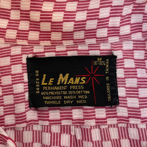 [Le mans] 90s VTG 레드 체크보드 셔츠