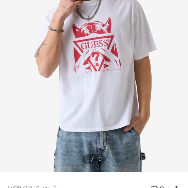 히스테릭글래머 게스 티셔츠