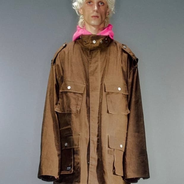 베이컨트아카이브 왁스 필드자켓 브라운 size :S