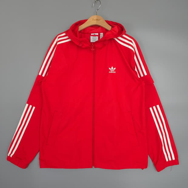 남성용 아디다스 adidas 프라임블루 삼선 바람막이 M