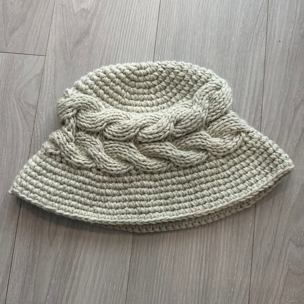 빈티지 니트 버킷햇 벙거지모자