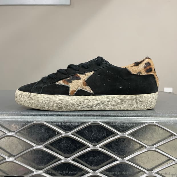 골든구스 빈티지 레오파드 슈퍼스타 로우 35