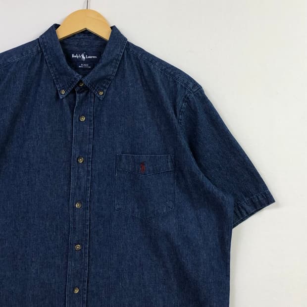 XL 폴로 데님 셔츠