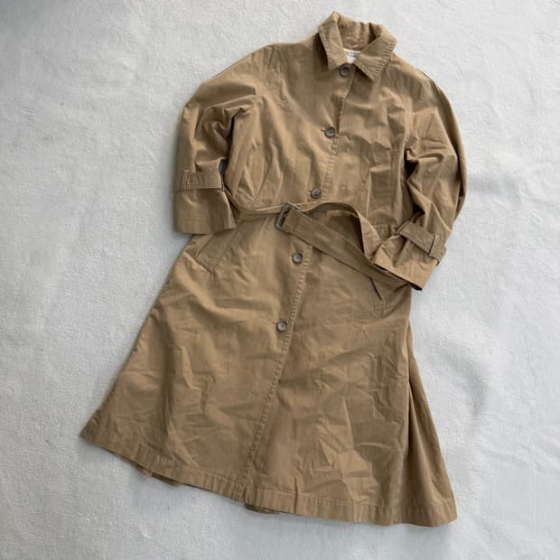 82 잇미샤 벨티드 베이지 트렌치 코트 0330T