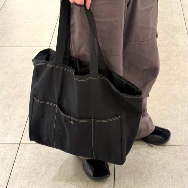 <새상품>ZARA 자라 에코백 블랙 토트백 빅백 여행가방 남녀공용