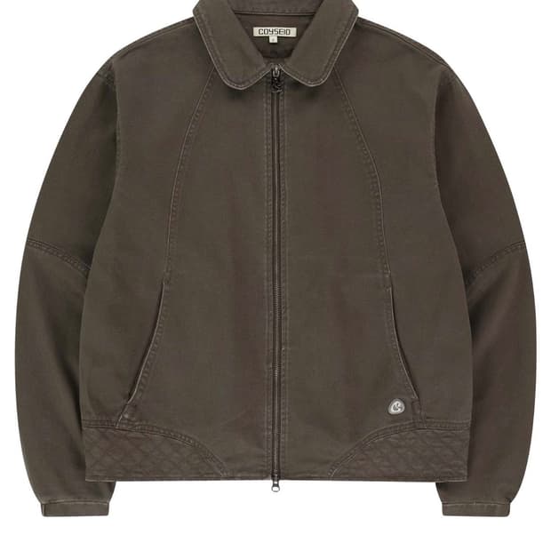 코이세이오 라운드 카라 스티치자켓 코코아