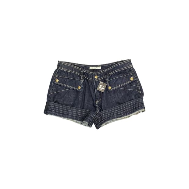 Japanese vtg 골드 버튼 벌룬 데님 숏츠