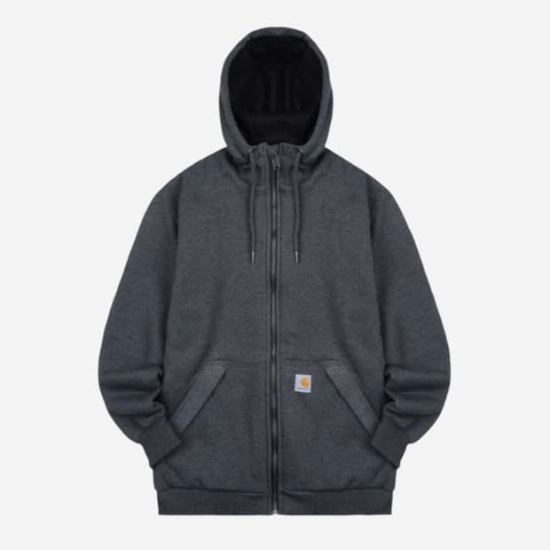 칼하트 레인 디펜더 루즈핏 미드웨이트 써멀 라인드 풀집레귤러 카본헤더 s