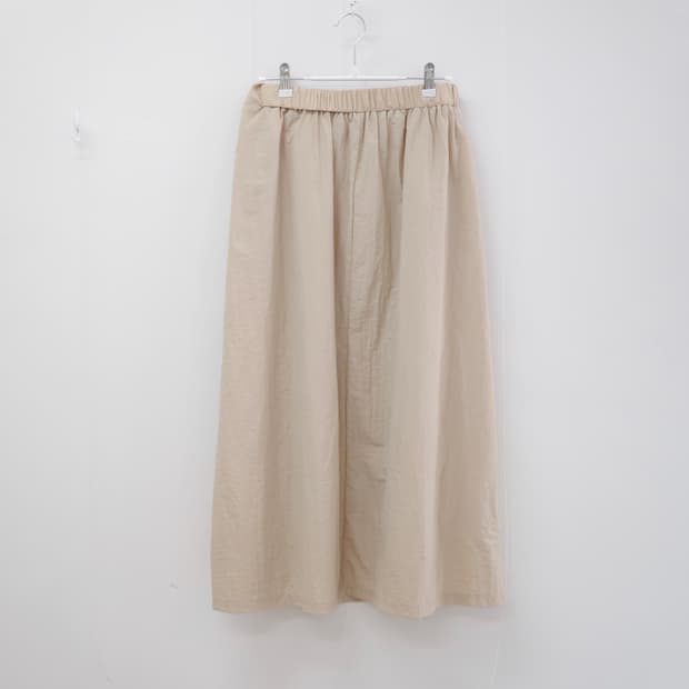 beige banding long Skirt