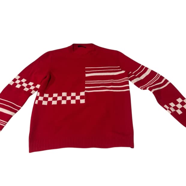  2022SS 프라다 체커보트 캐시미어니트