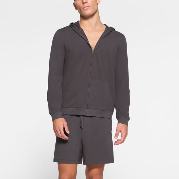 MENS ZIP UP HOODIE JERSEY LOUNGE