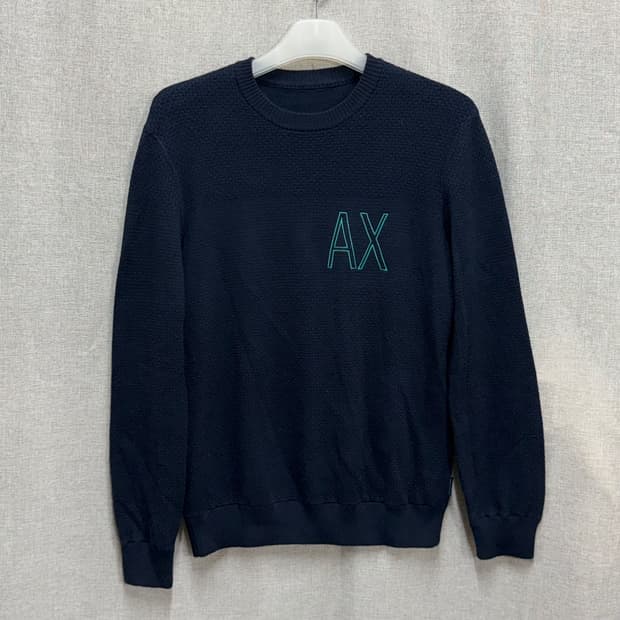 [매장판/100] 아르마니 익스체인지 A|X 로고 와플 니트