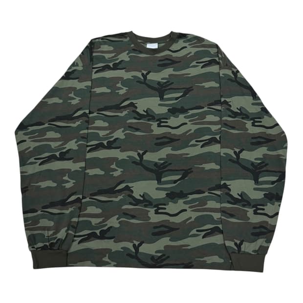 빈티지 밀리터리 카모 롱슬리브 긴팔티