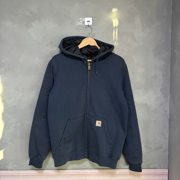 칼하트 레인 디펜더 후드집업 네이비