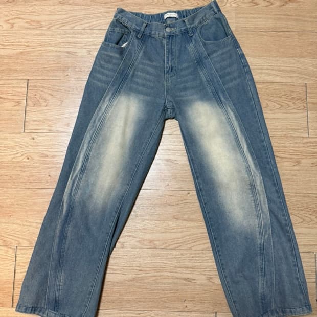 (28~30size) 세미와이드핏 워싱 플레어진