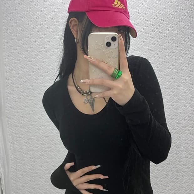 아디다스 Y2K 00's 대장급 핫핑크 볼캡 모자 C08317