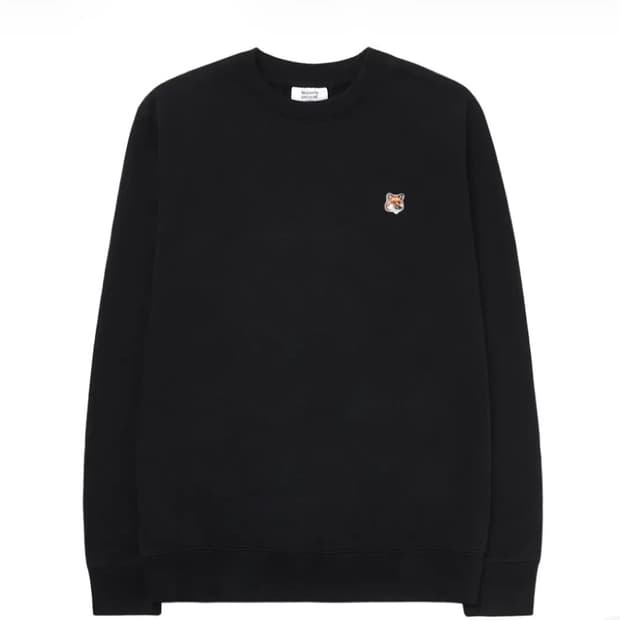 메종키츠네 폭스헤드 블랙 맨투맨xl