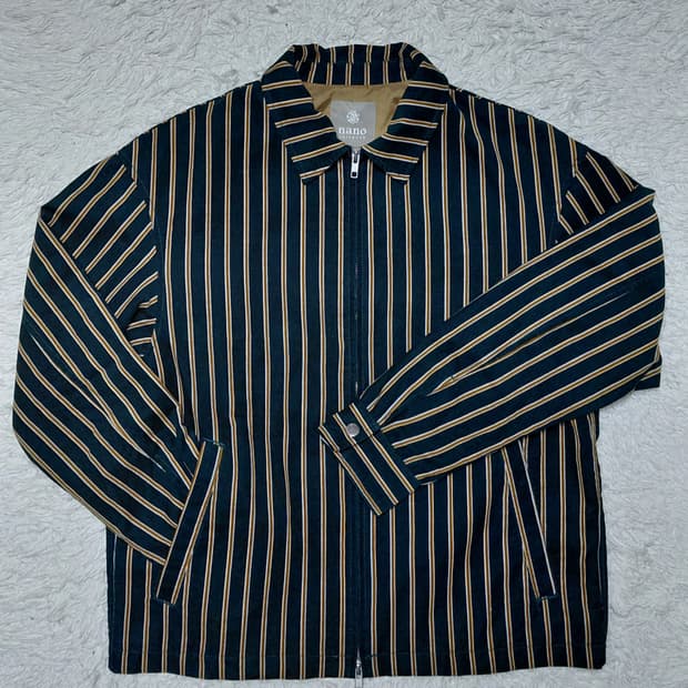 NANO UNIVERSE 나노 유니버스 스트라이프 코듀로이 집업 자켓 M