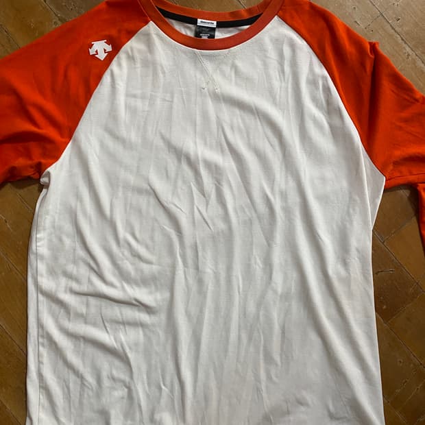 데상트 오렌지 라글란 긴팔 티셔츠 2XL(110)